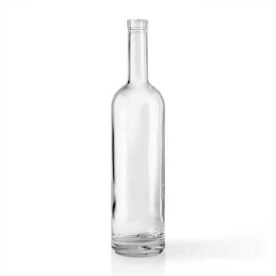 clear glass liquor bottles